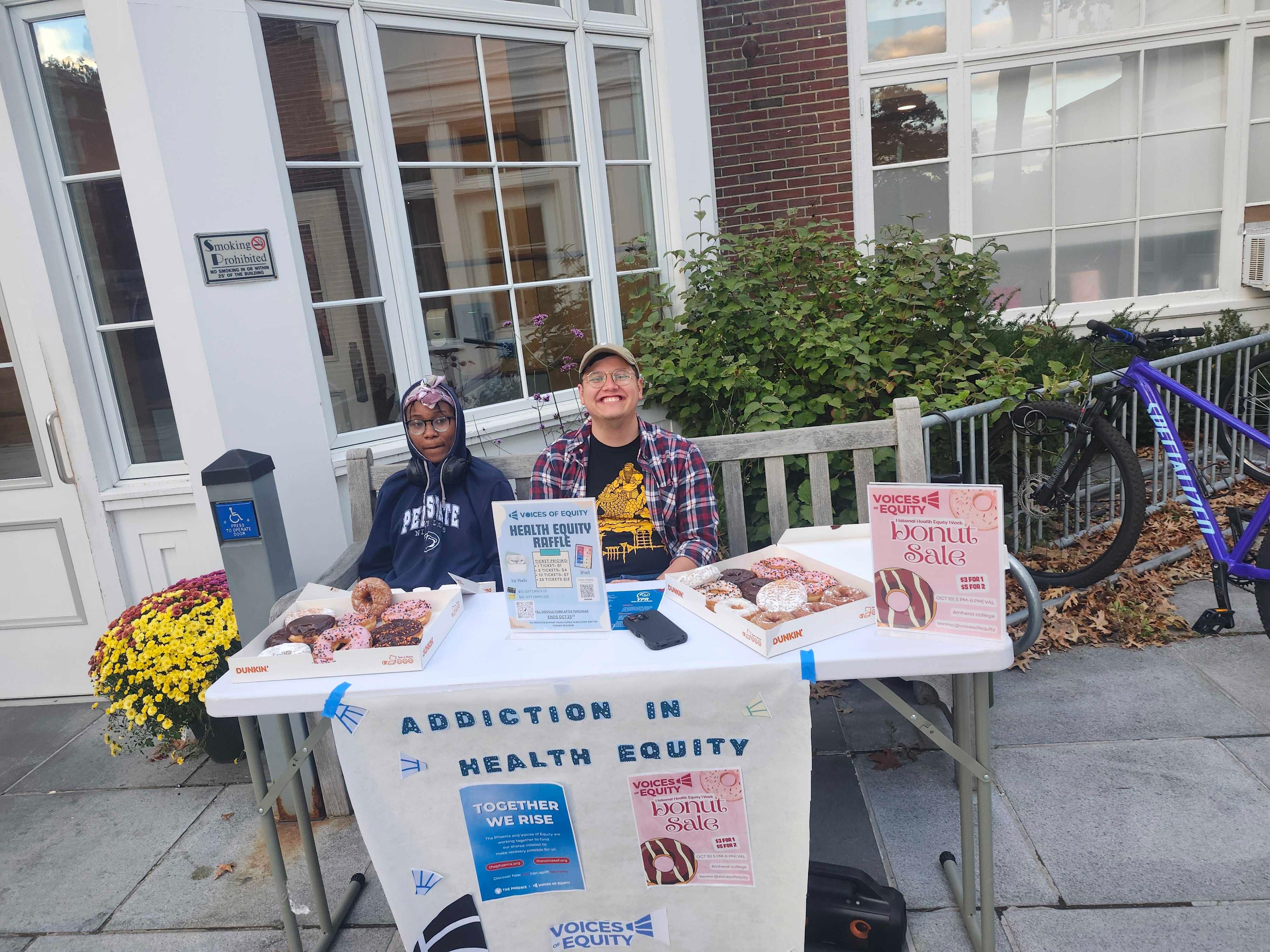 A chapter's Addiction in Health Equity table during National Health Equity Week