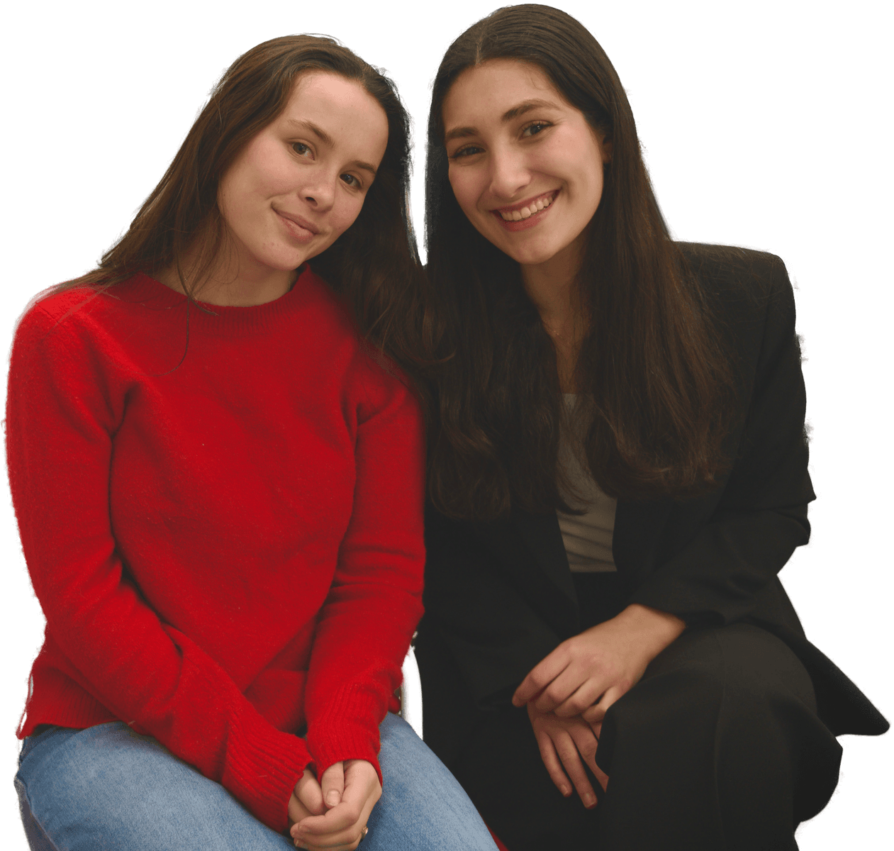 Two chapter leaders at a chapter meeting