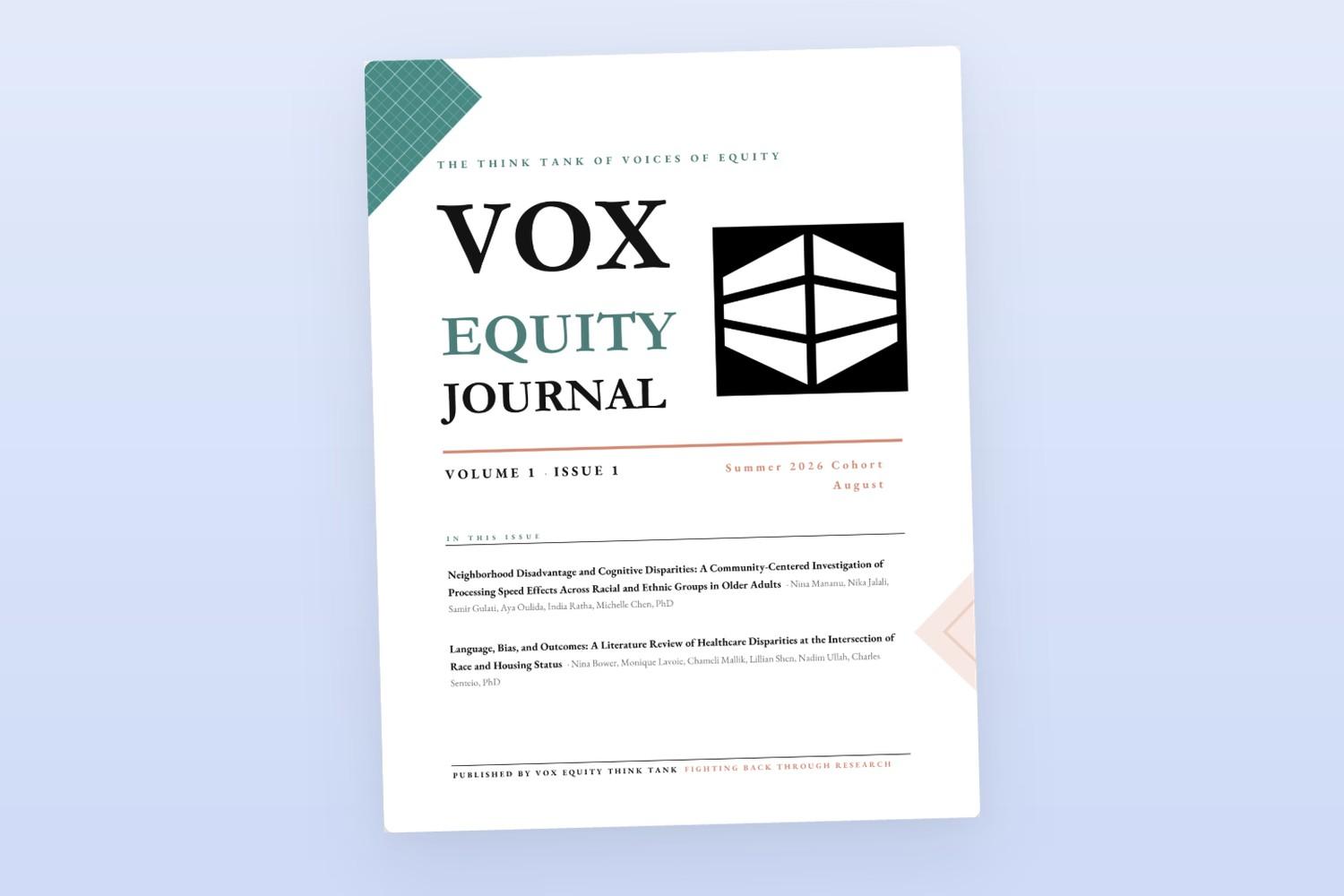 VOX Equity Journal: Inaugural Issue